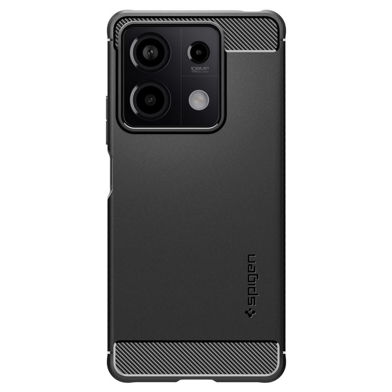 Husa Spigen Rugged Armor compatibila cu Xiaomi Redmi Note 13 5G Black (Ingredi, ACS07665) by www.silkase.ro